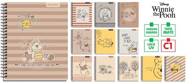 CUADERNO PROARTE UNIV. 7mm 100 Hjs TED/ ED WINNIE THE POOH  1