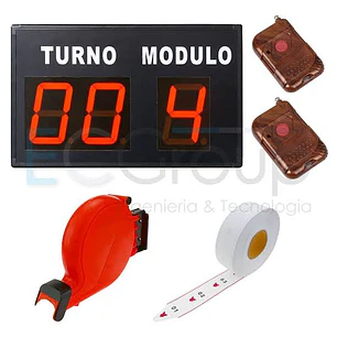 KIT PANTALLA SU TURNO C/ DISPENSADOR + ROLLO SU TURNO INALAMBRICA