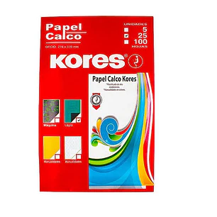 CARPETA CALCO KORES FILM OFICIO AZUL  25UNID.  