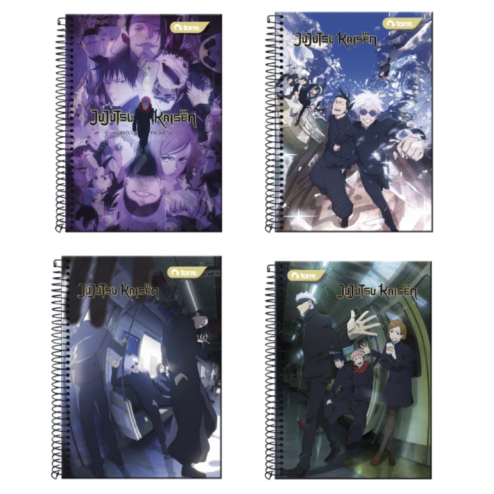CUADERNO TORRE TOP 7mm 150 Hjs 3 MATERIAS JUJUTSU KAYSE 1