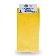 TRAPERO MICROFIBRA 50 X 70 CMS AMARILLO C/OJAL VIRUTEX PRO ( CA ) 1