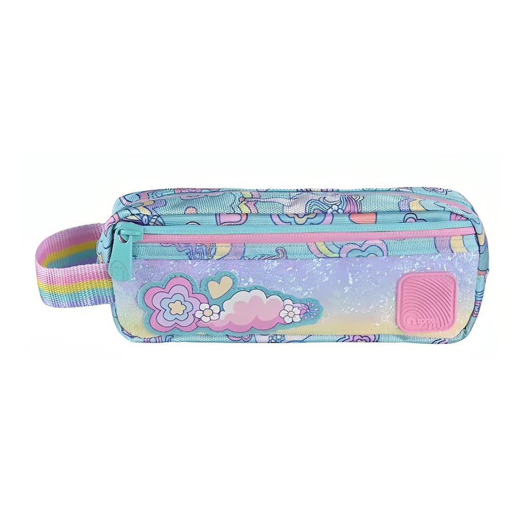 ESTUCHE ESCOLAR TORRE TOKIO UNICORN WAVES 2 CIERRE 1