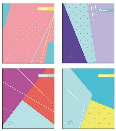 CUADERNO TORRE UNIV. 7mm 120 Hjs TRENDY COLOR  25x20.2Cms 1