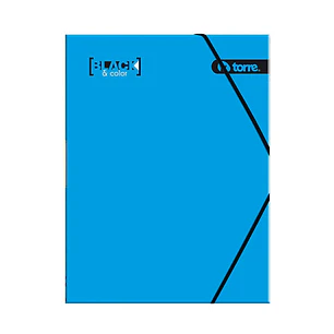 CARPETA CARTON TORRE C/ELASTICO BLACK Y  COLOR