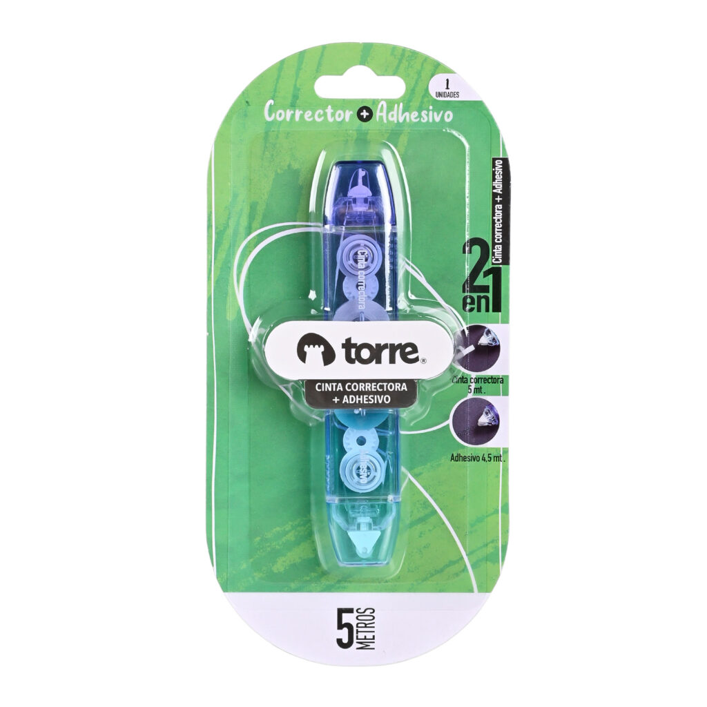 CORRECTOR EN CINTA TORRE + ADHESIVO 4.5MT  1