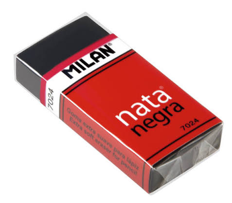 GOMA DE BORRAR MILAN NATA NEGRA 7024 1