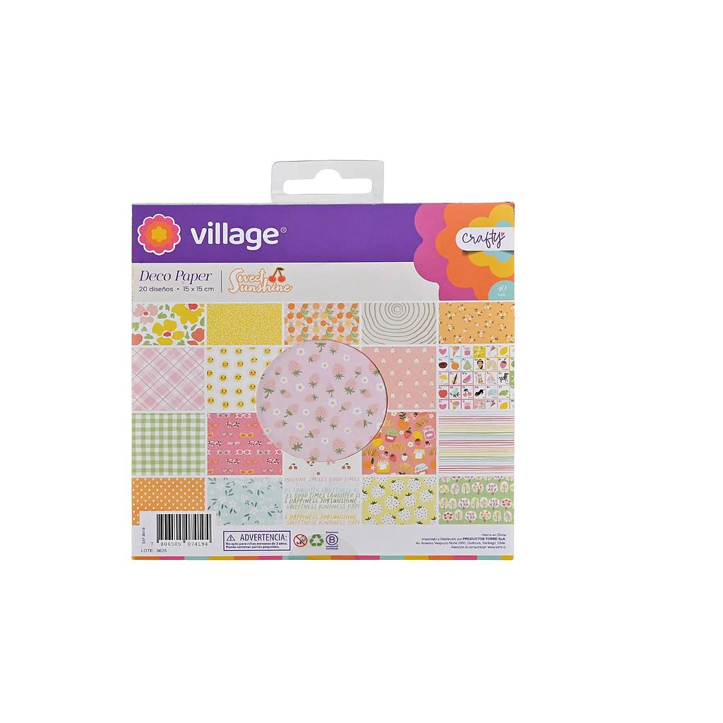 DECO PAPER CRAFTY 15 X 15 DIS 3 VILLAGE 1