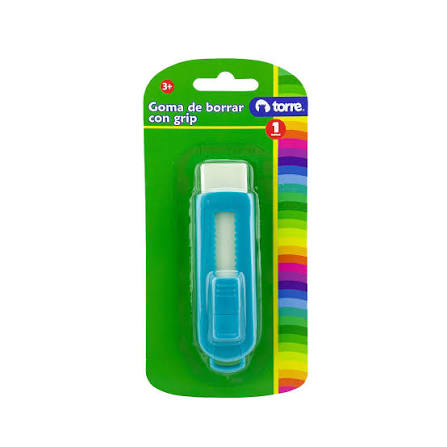 BLISTER GOMA DE BORRAR TORRE C/GRIP 1 UNID. 1