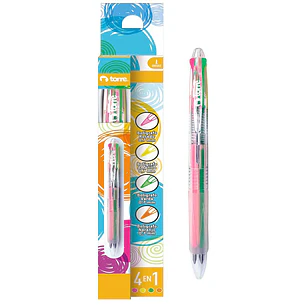 BOLIGRAFO TORRE BL. 4 COLORES MULTIFUNCIONAL FUN