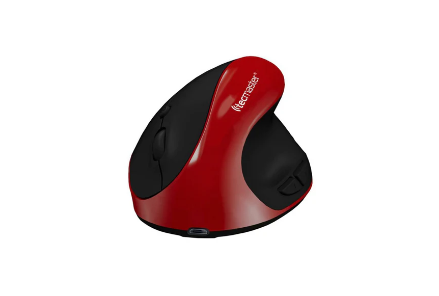 MOUSE TECMASTER ERGONOMICO VERTICAL INALAMBRICO REC.ROJO TM-100545 1