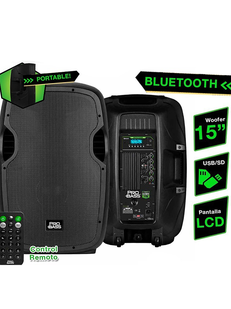 Parlante activo Elevate 115 Pro Bass 1