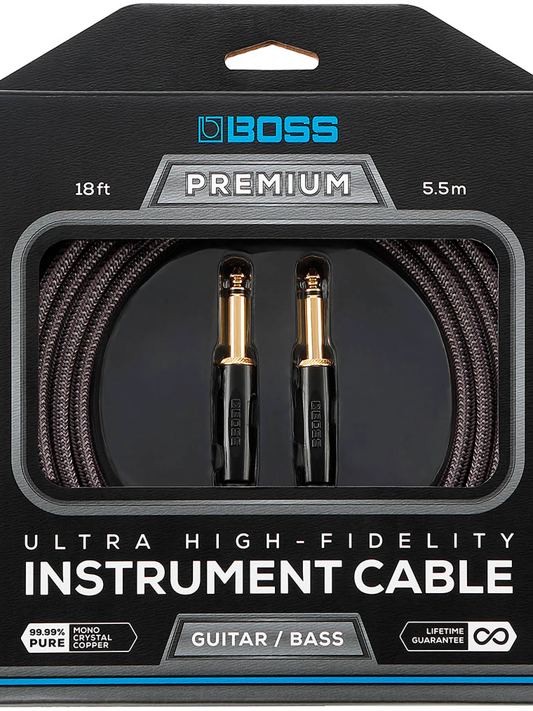 Cable de instrumento Premium Boss Bic-P18 rect/recto 5.5M 1