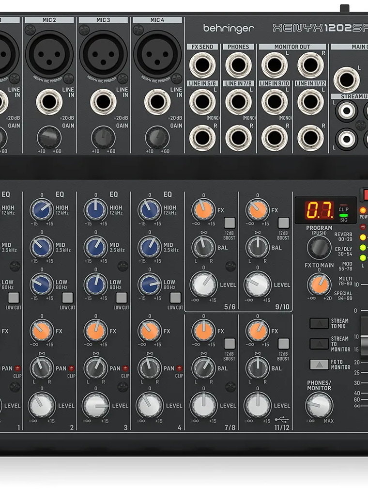 Mixer Análogo Con USB Behringer XENYX 1202SFX 1