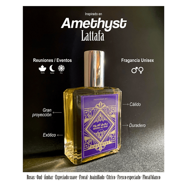 Perfume Lattafa Bade'e Al Oud Amethyst 50ml inspirado Unisex  2