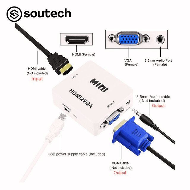 HDMI A VGA ADAPTADOR DE VIDEO