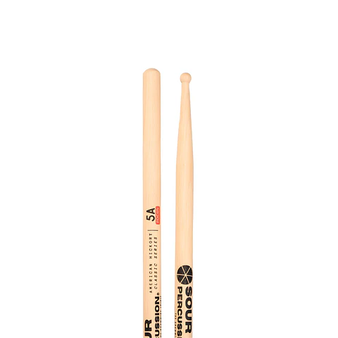 Baquetas Sour Percussion 5A Focus Hickory Punta Medium Round Madera Classic Series