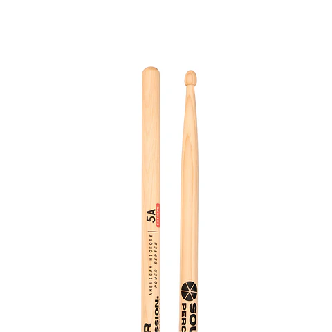 Baquetas Sour Percussion 5A Extreme Hickory Punta Acorn Madera Power Series