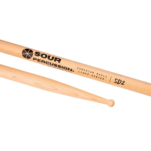 Baquetas Sour Percussion SD2 Maple Punta Medium Round Madera Light Series