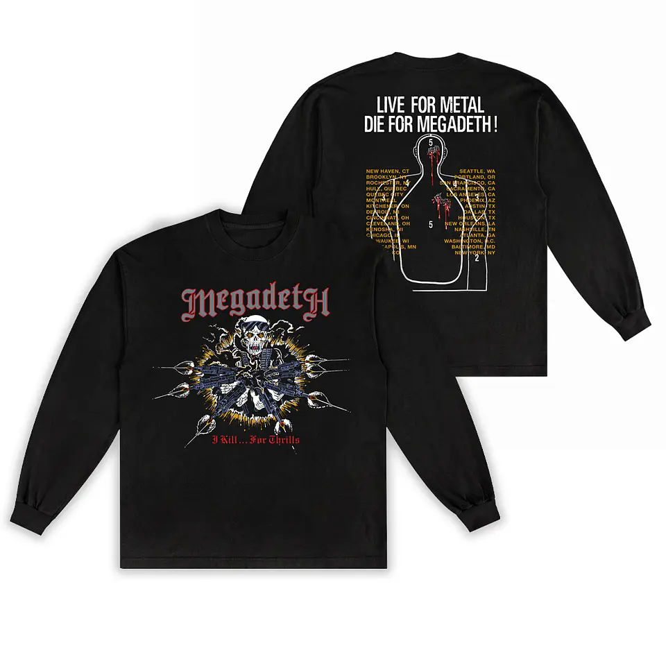 Megadeth - I Kill For Thrills - Polera Manga Larga 1