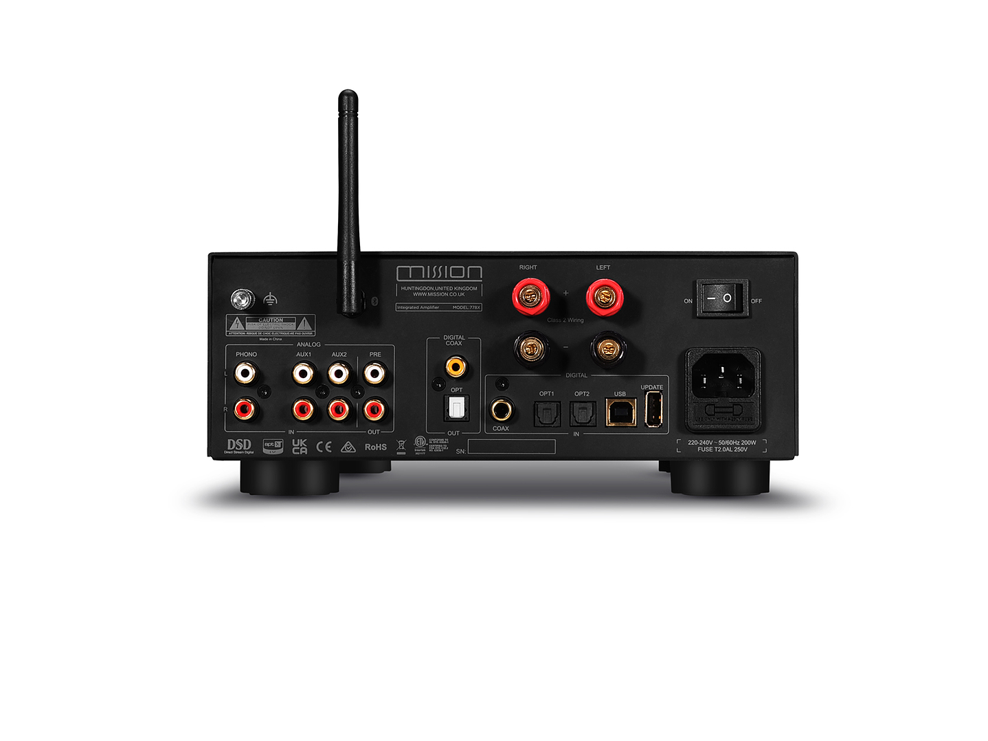Mission 778x amplificador integrado con USB, BT, Phono 5