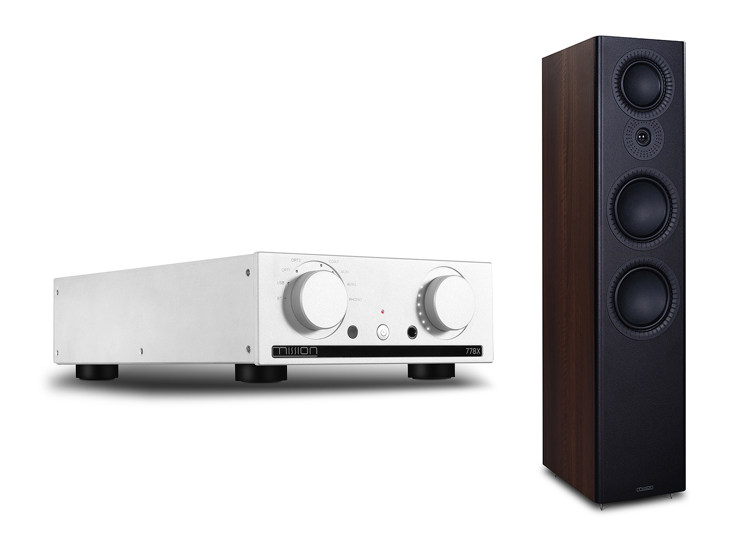 Kit Mission LX-6 MK II Walnut + Mission 778X amplifier Silver 1