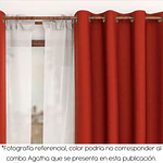 Combo Cortinas 8 piezas Doral Agatha Café