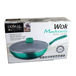 Wok 30cms Turquesa Aluminio/Titanio Doral Montecarlo 
