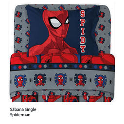Sabanas Spiderman - Wonder 1 plaza y media - Marvel
