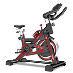 Bicicleta Estática Spinning Rueda de Inercia de 8Kgs Roja-Negra