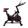 Bicicleta Estática Spinning Rueda Inercia de 8Kgs Negra-Roja