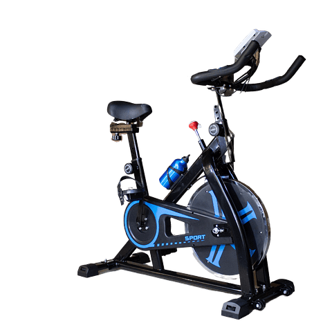 Bicicleta Estática Spinning Rueda Inercia de 8Kgs Azul