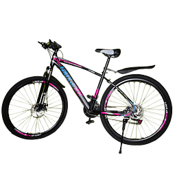 Bicicleta Aro 29 Lauxjack Negra/Fucsia/Azul S008
