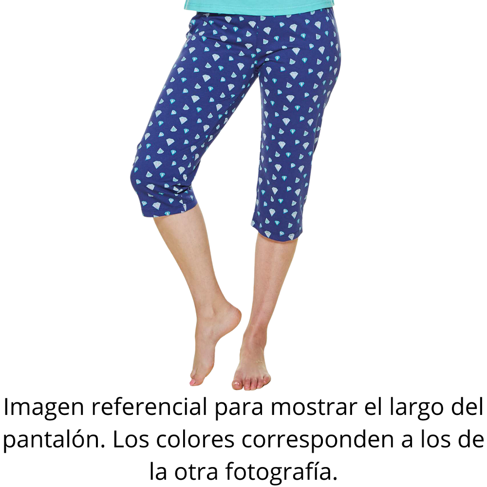 Pijama Mujer Capri Beckil Glamour Lila / Azul