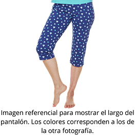 Pijama Mujer Capri Beckil Glamour Lila / Azul