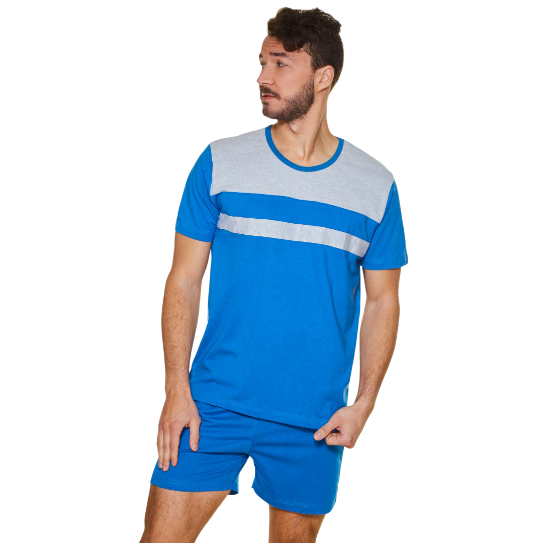 Pijama Hombre Corto Beckil 3116 Azulino / Marengo