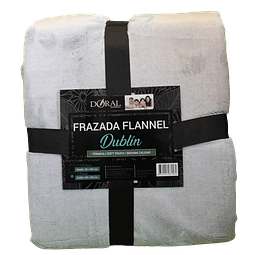 Frazada 2 plazas Flannel Dublin Gris Claro