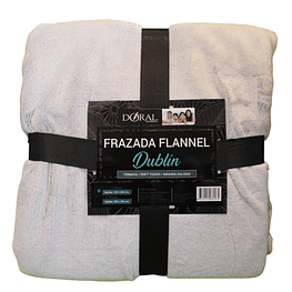 Frazada 1,5 plazas Flannel Dublin Gris Claro