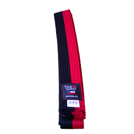 Cinturón Poom Rojo Negro 240 y 300 cms. TaeSó