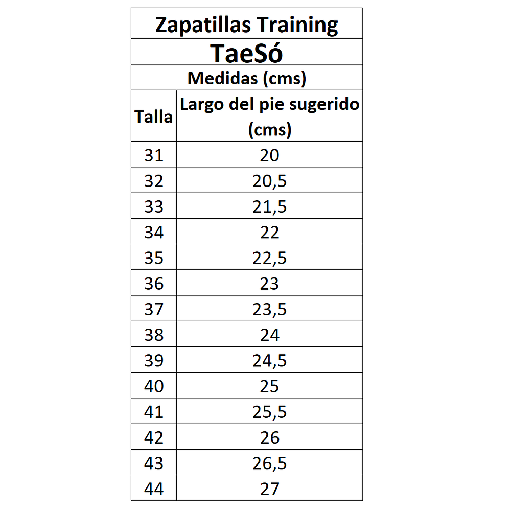 Zapatilla Artes Marciales TaeSó Training