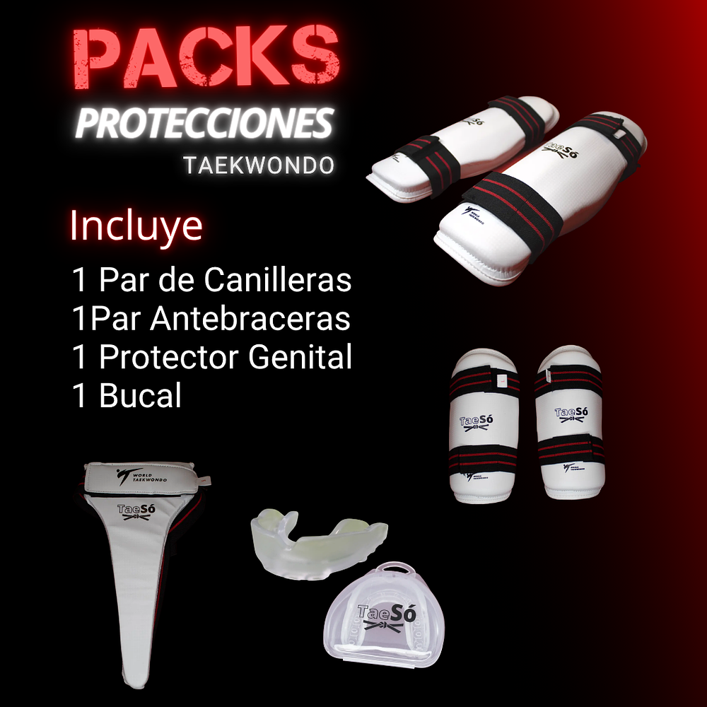 Pack Protecciones Taekwondo Inicio Mujer