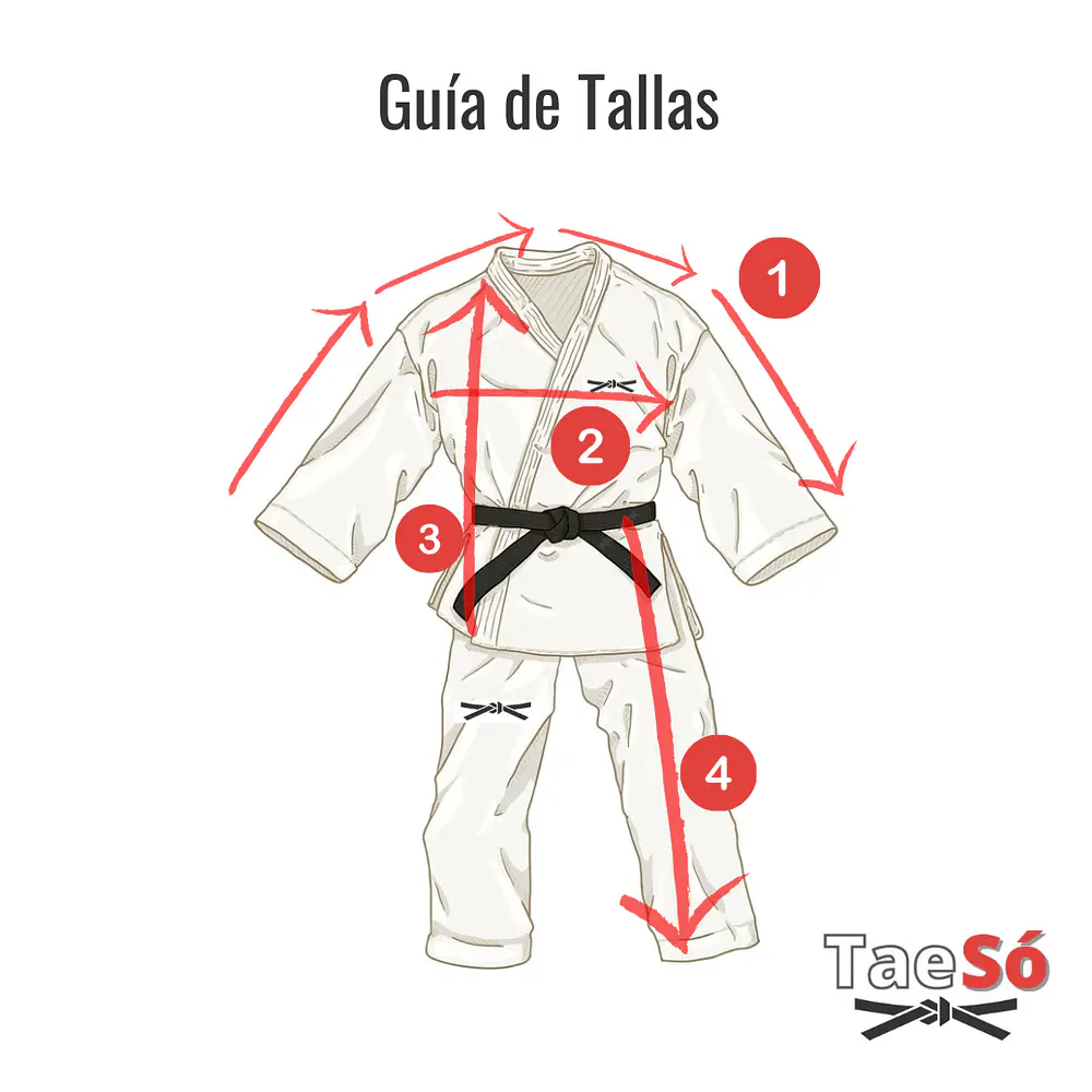 Karategi TaeSó Ki Negro Tela Tradicional - Kenpo