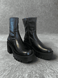 Botín Plataforma Negro Mujer, con Elástico y Casual. - Miniatura 3