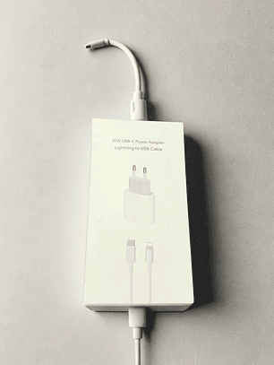 Cargador De 35w Para iPhone Carga Rápida TIPO C a Ligh Ting Color Blanco