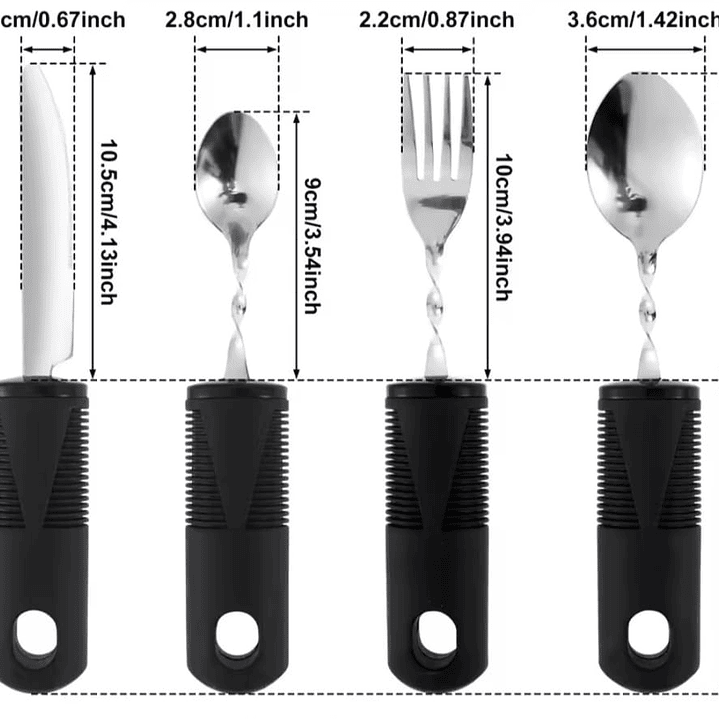 Set de Cubiertos adaptables de acero inoxidable  5