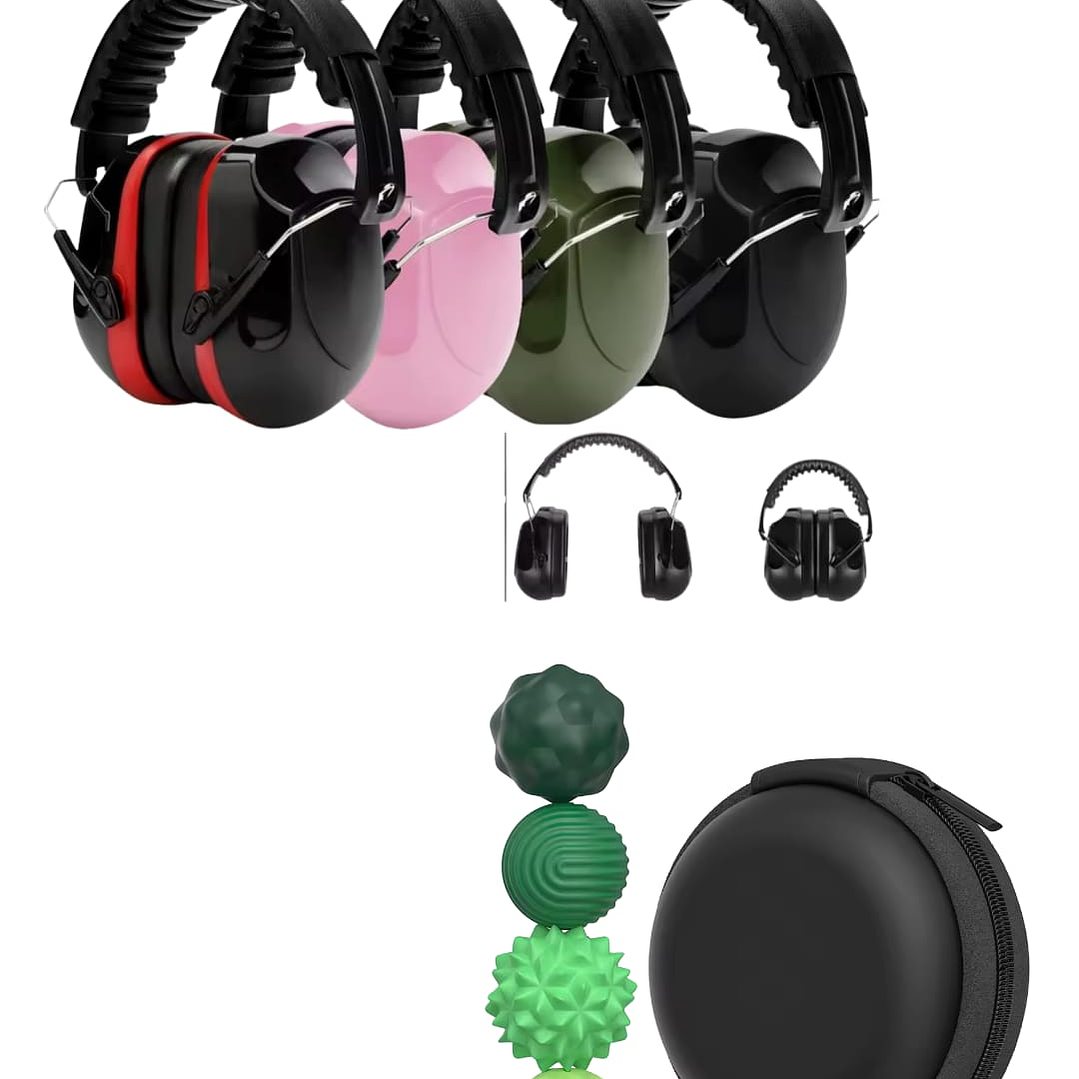 Kit Regulación Auditiva y Foco | Audífonos 34 dB + Bolas Sensoriales 2