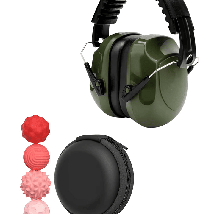 Kit Regulación Auditiva y Foco | Audífonos 34 dB + Bolas Sensoriales 3