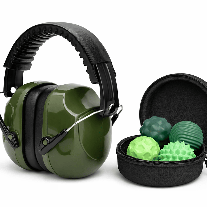 Kit Regulación Auditiva y Foco | Audífonos 34 dB + Bolas Sensoriales 2