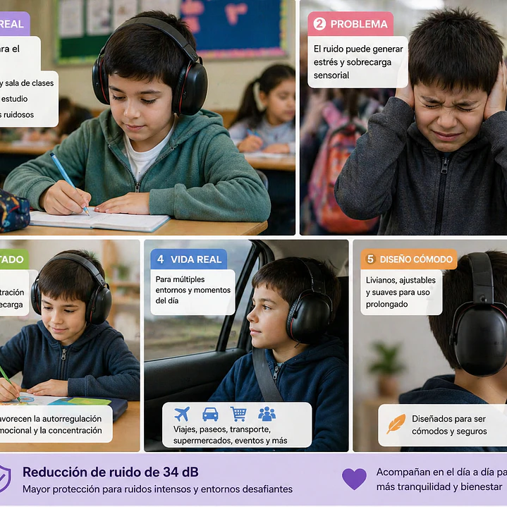 Audífonos 34 dB – Mayor protección para ruido intenso 3