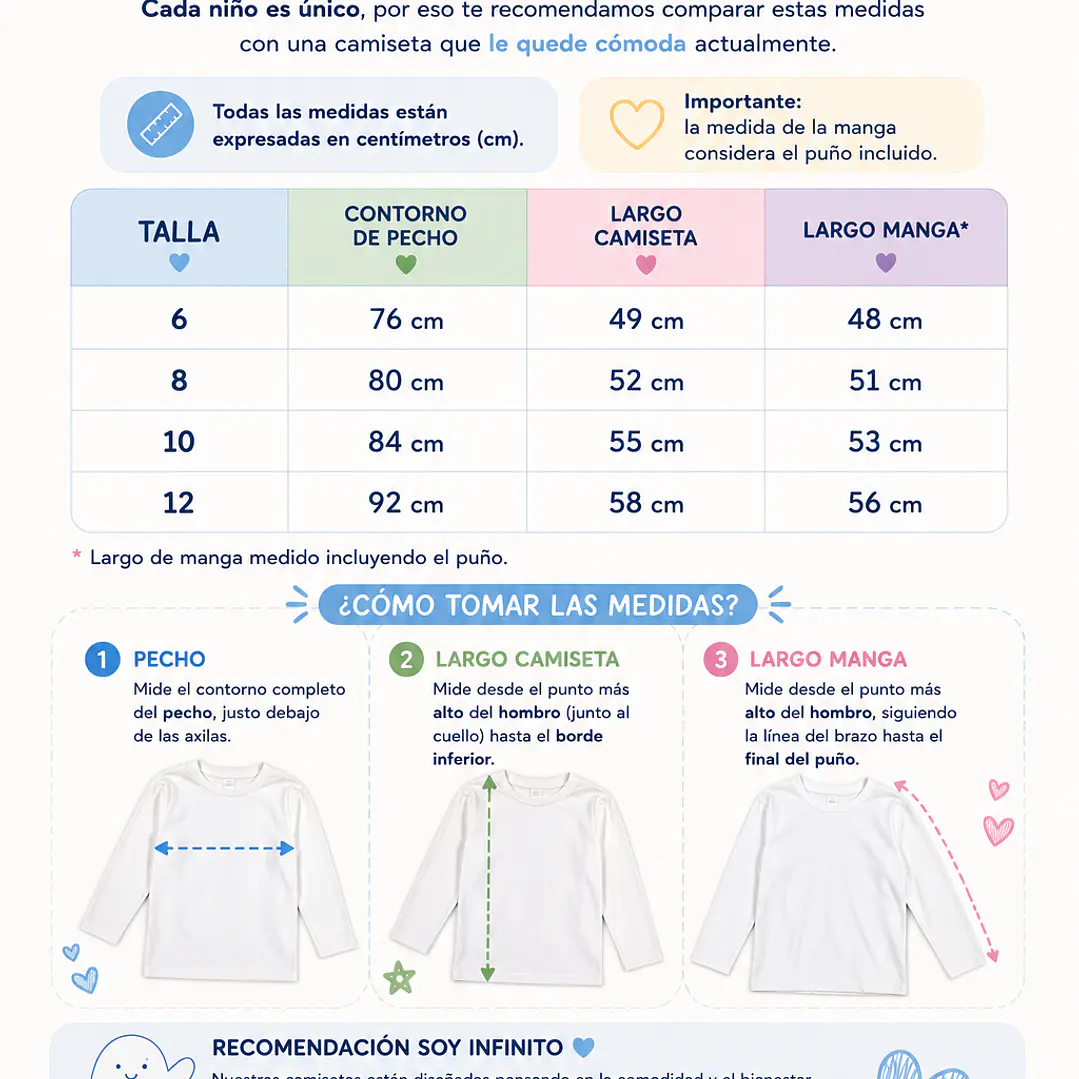 Camiseta Sensorial Manga Larga – Sin Etiquetas | Soy Infinito 10