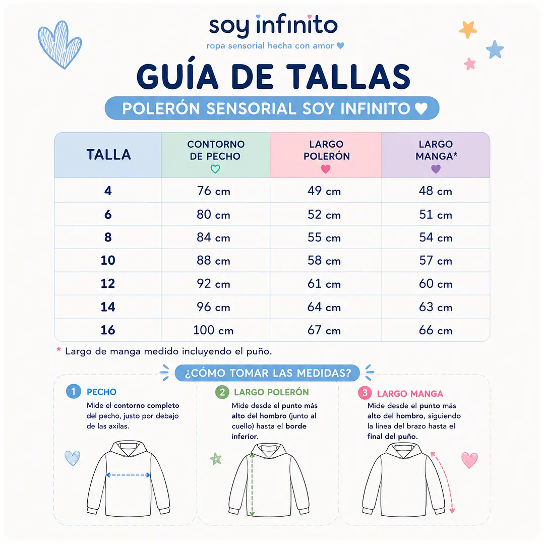 Polerón Sensorial para Niños | Reduce Estímulos | Soy Infinito 2